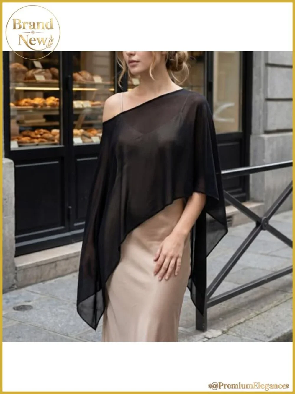 Women Sheer Poncho Top Lightweight Loose Fit Cape Beach Cover Up Shawl Wrap